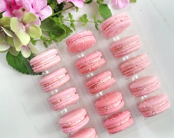 Pink Macarons 15 quantities strawberry & creme flavor