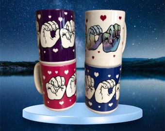 15 oz MUG - MOM fingerspelled choices of your color