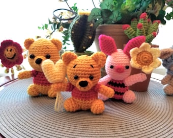 Crochet Winnie the pooh, Pooh amigurumi, Piglet, Tigger Crochet Gift