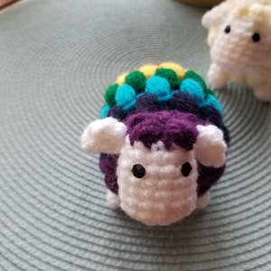 Handmade Crochet Amigurumi Animal/Doll Sheep Rainbow