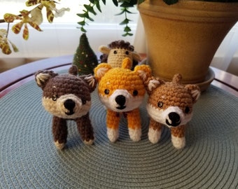 Handmade Crochet Amigurumi dog Shiba Puppies!