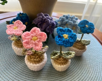 Crochet Flower | Crochet Forget Me Not