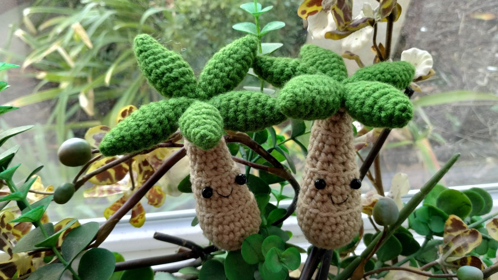 Crochet Palm Tree Decoration and keychain
