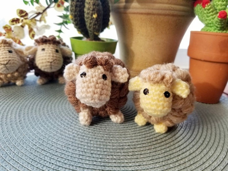 Handmade Crochet Amigurumi Animal/Doll Sheep Brown