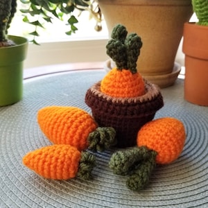 Crochet Carrot in Flower Pot