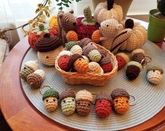 crochet Acorn keychain