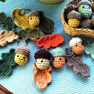 Crochet Acorn Keychain | Amigurumi Acorn
