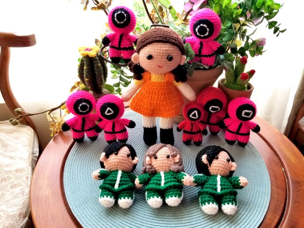 Crochet Squid Game Soldier/guard/player/giant doll