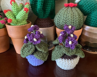 Crochet Flower - African Violet