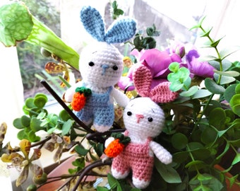 Crochet Rabbit with carrot | Bunny