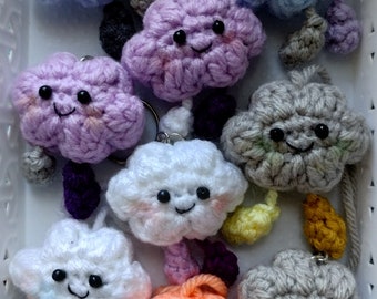 Crochet Cloud Ornament: Cute Fluffy Mobile Toy