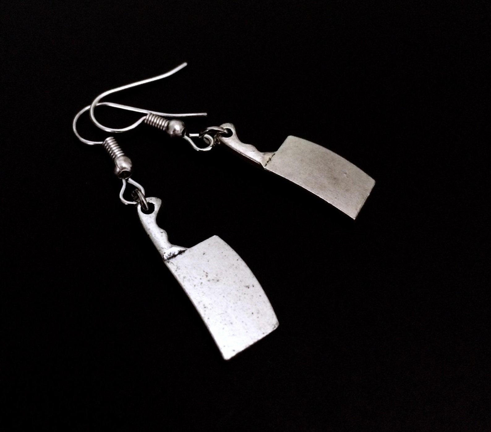 Cleaver Earrings Knife Earrings Halloween Jewelry Gothic Etsy