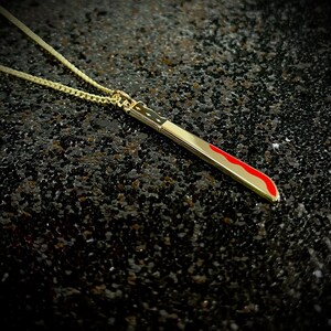 Gold Machete Necklace, Machete Jewelry, Horror Movie Jewelry