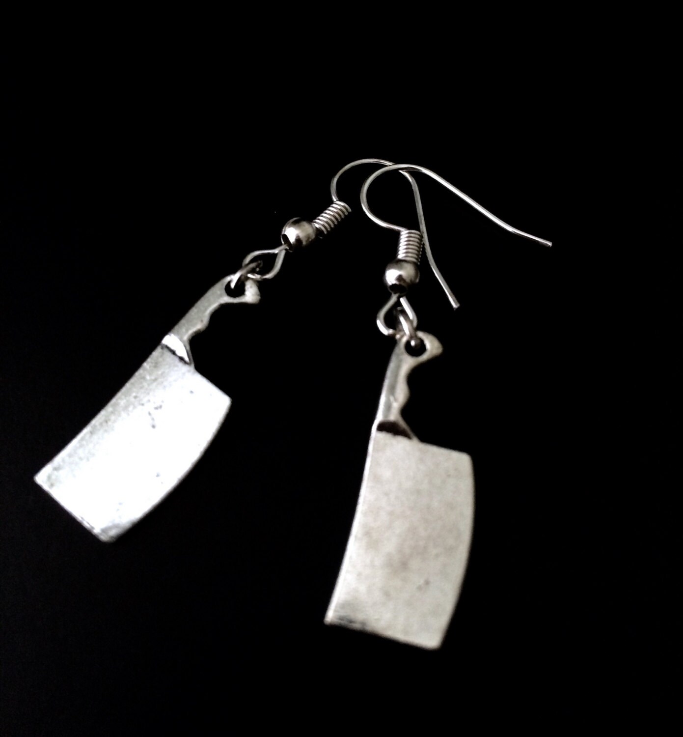 Cleaver Earrings Knife Earrings Halloween Jewelry Gothic Etsy