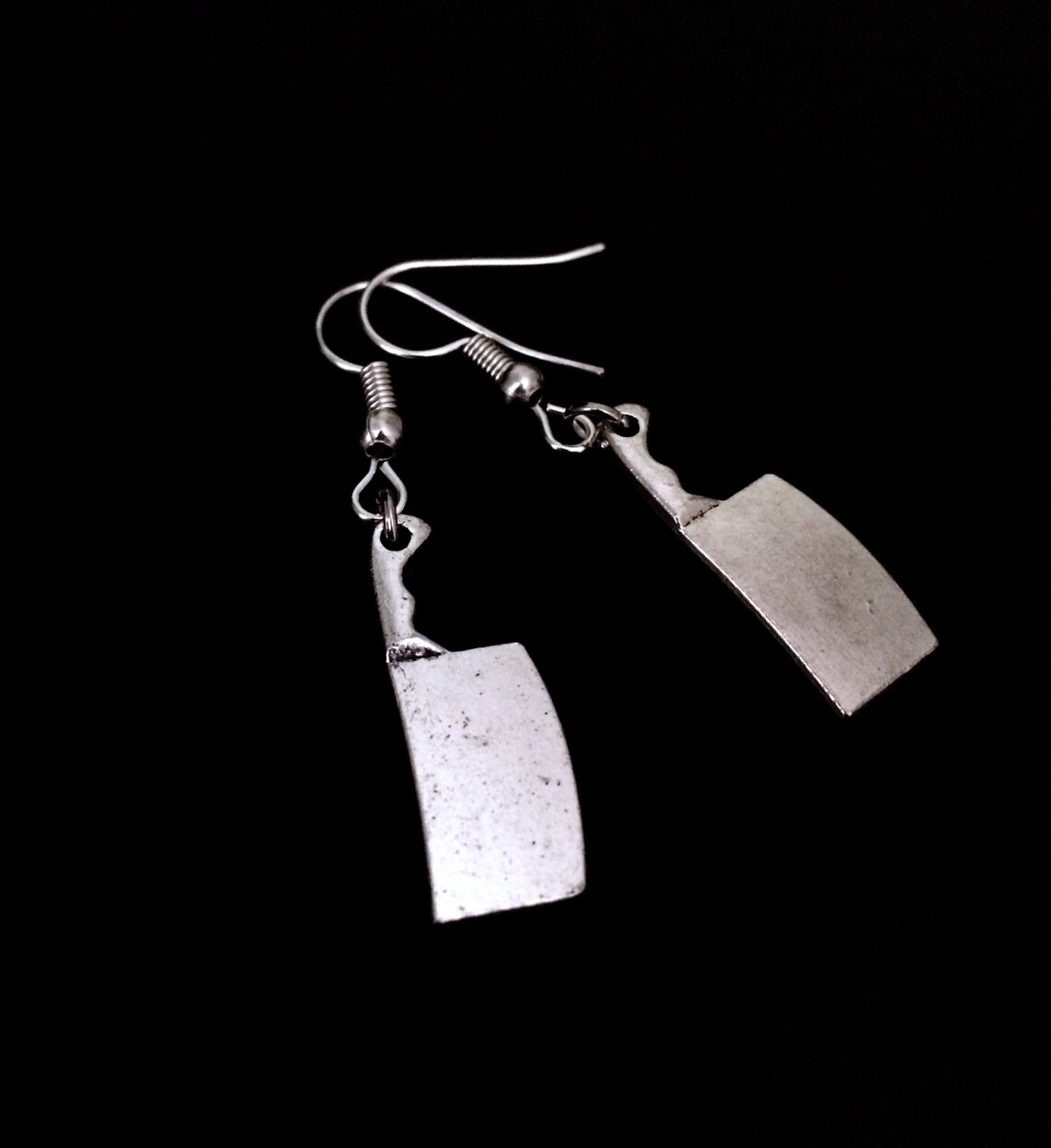 Cleaver Earrings Knife Earrings Halloween Jewelry Gothic Etsy