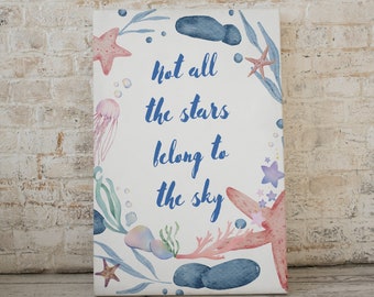 Starfish and Coral Beach Theme Print with Inspirational Quote - Instant Download! Coastal Vibes for the Office, Nursery or Beach House!