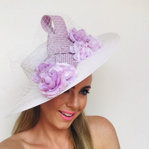 purple ascot hat