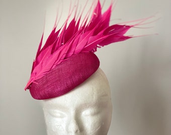 Modern Hot Pink Ladies Races Hat