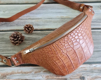 crocodile fanny pack