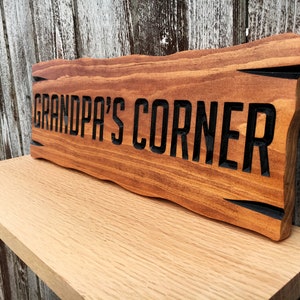 Personalized Family Name Wood Sign: V-Carved, Established Sign