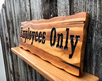 Custom Wooden Business Sign: V-Carved Office Decor