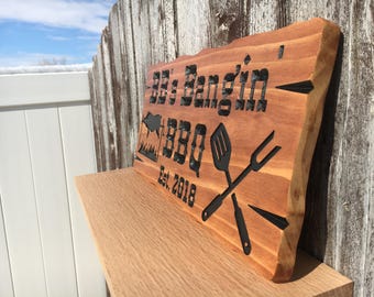 Custom Wooden Business Sign: V-Carved Office Decor