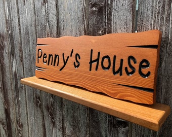 Personalized Treehouse Sign Playhouse Sign Treehouse Custom Wood Sign Outdoor Custom Carved Sign Tree Fort Sign Carved Wood Sign Kids Sign