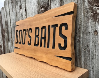 Custom Wooden Business Sign: V-Carved Office Decor