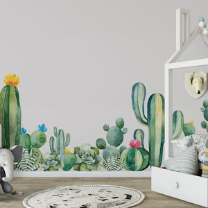 Cactus Decal Set - Removable wall decal/ sticker set