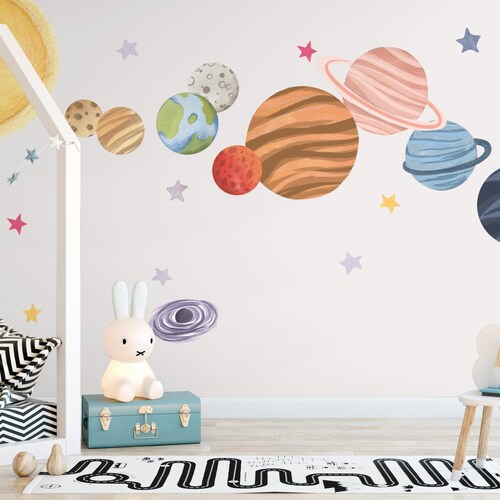 Wall Decal Solar System Wall Sticker Etsy Canada