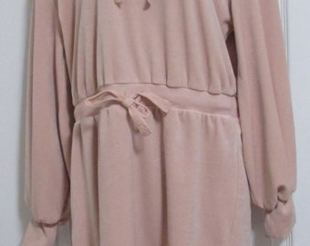 Calvin Klein Pink Velour Hoodie Dress-M