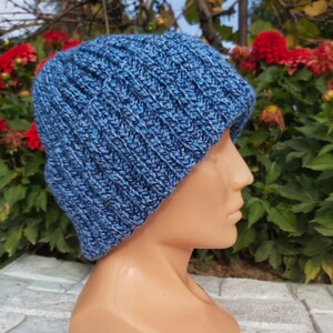 Men’s Knitted Acrylic Hat With Rib Vegan Hat Ready to Ship