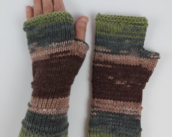 Women Fingerless Gloves Mittens Long Arm Warmers  Women Fingerless Wrist Multicolored Gloves Knitted Gloves Vegan Gloves Ready to ship