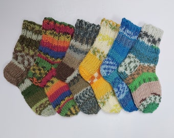 Baby Toddler Children 12-18 Month old Wool Socks 14 cm Long Foot Handknitted Baby Children Socks Handmade Socks Wool Socks Warm Socks