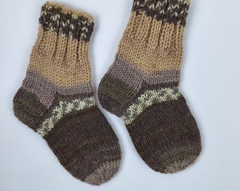 Children 3-5 year old 16 cm Socks Hand knitted Toddler Socks  Handmade socks Wool socks Warm socks