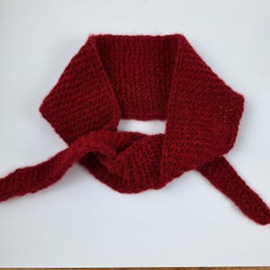 Handmade Wool Small Sophie Scarf,Small Neckerchief Scarf