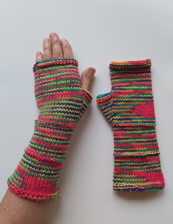 Women Fingerless Gloves Mittens Long Arm Warmers Women Fingerless