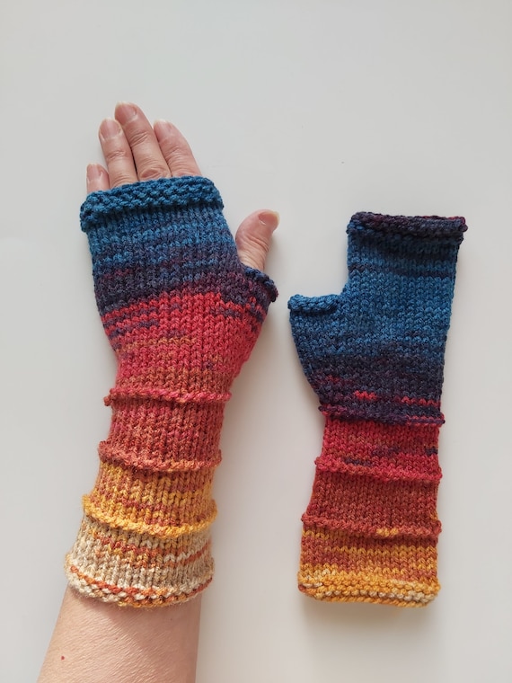 Women Fingerless Gloves Mittens Long Arm Warmers Women Etsy Canada