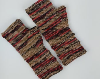 Guantes sin dedos de lana Mittens Calentadores de brazos largos Calentadores de muñeca para mujeres Guantes multicolores Guantes de punto Guantes hechos a mano Listos para enviar