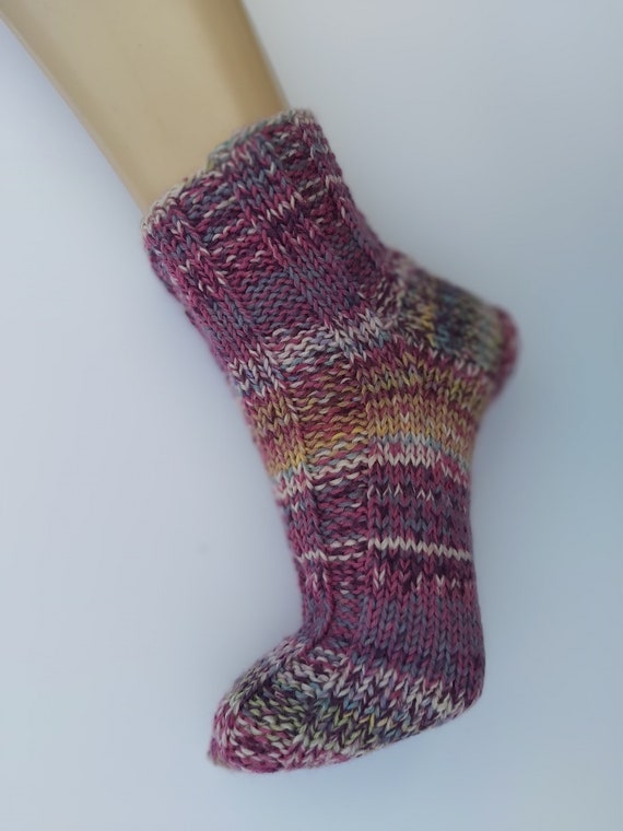 5 Paar Merino Wool Socken Damen - Warme Thermosocken Im Vintage Design