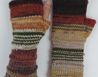 Guantes sin dedos para mujer Manoplas Calentadores de brazo largo Muñeca sin dedos para mujer Guantes multicolores Guantes de punto Guantes veganos Listo para enviar