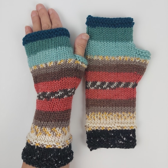 Thick wool fingerless gloves discount