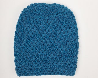 Gorro de invierno de lana tejido a mano extra grueso para mujer Gorro de lana tejido a mano muy grueso