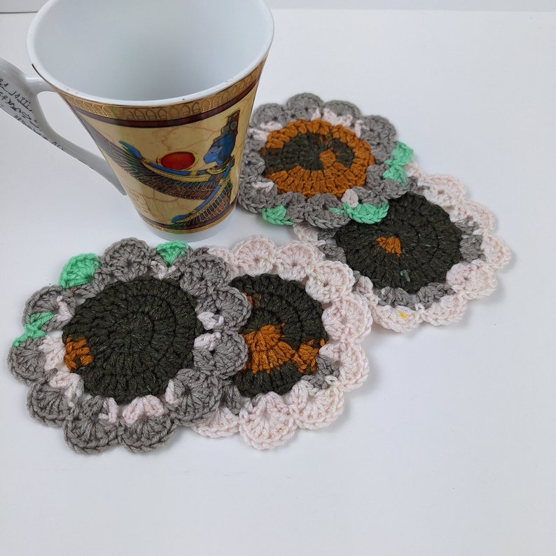 bimiworks Crochet Flower Coasters - Thumbnail 2