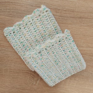 Poignets de bottes Chauffe-jambes Poignets de cheville Poignets de bottes en acrylique crochet