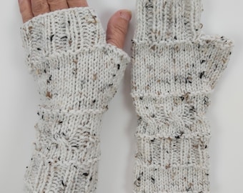 Alpaca Wool Fingerless Gloves Mittens Long Arm Warmers  Women Fingerless Wrist Warmers Gloves Knitted gloves Handmade  Ready to ship