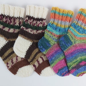 Baby Toddler Children 12-18 Month old Wool Socks 14 cm Long Foot Handknitted Baby Children Socks Handmade Socks Wool Socks Warm Socks