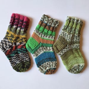 Baby Toddler Children 12-24 Month old Wool Socks 15 cm Long Foot Handknitted Baby Children Socks Handmade Socks Wool Socks Warm Socks