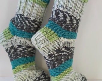 Wool socks Hand knit unisex socks Womens winter socks Knitted socks Women socks