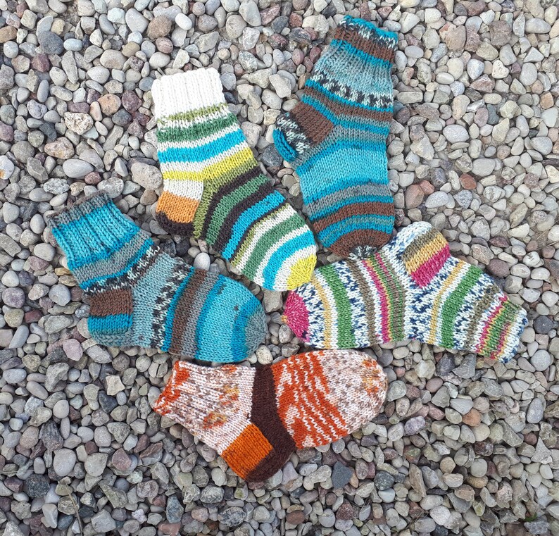Baby children wool socks 16 cm Hand knitted baby children socks Handmade socks Wool socks Warm socks 4-6 year old children 16 cm long foot